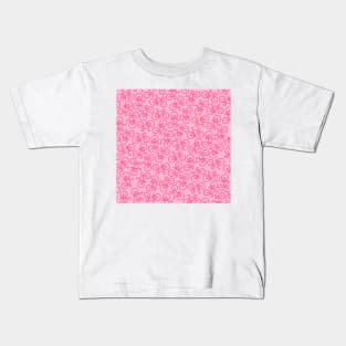 Bikes Pink Pattern Kids T-Shirt